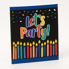 Colorful Birthday Candles Party Invitation