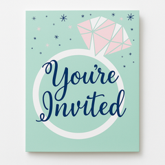 Mint Bridal Shower Invitations