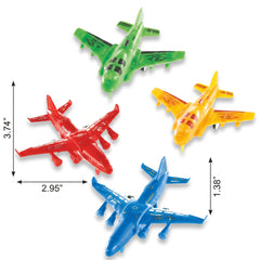 Colorful Pullback Airplane Toy Set