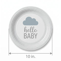 Ginger Ray "Hello Baby" Paper Plates - 10" Round