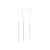 120 Pack Gloss Cutlery Set | White 40/40/40