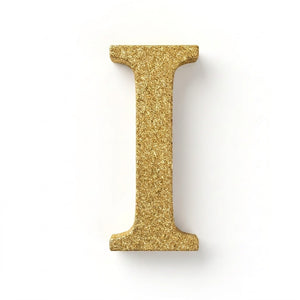 Glitter Gold Letter "I" Standing Sign - 4-Inch Party Decoration