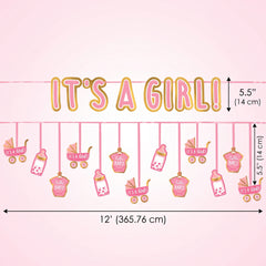 "It's a Girl" Double Banner Multipack for Baby Shower