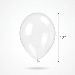 Bulk Clear Latex Balloons - 12 Inch | 100 Count