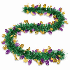 Mardi Gras Mask Tinsel Garland - 15ft