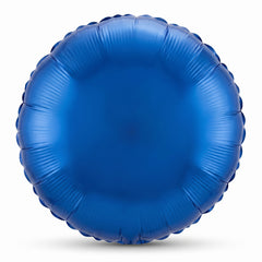 Royal Blue 18-Inch Foil Balloon - Metallic Circle