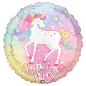 Enchanted Unicorn Birthday Mylar Balloon - 18"