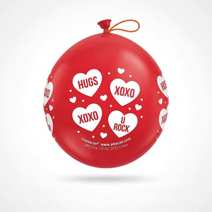 Valentine's Day Heart Punch Balloons Value Pack - 16 Count