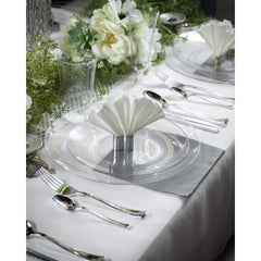 5 Oz. Silver Sparkle Plastic Flute Glasses | 144 Qty