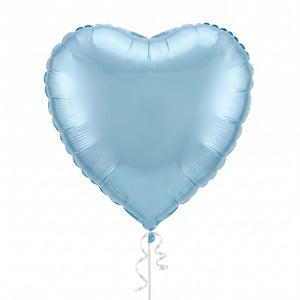 Pastel Blue Heart Foil Balloon - 18-Inch