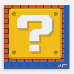 Super Mario Bros Beverage Napkins - 16-Pack