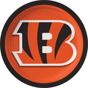 Cincinnati Bengals 9" Round Paper Plates - NFL Party Supplies