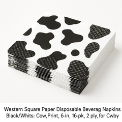 Yeehaw Western Beverage Napkins, 16-Pack - 5 In. X 5 In.