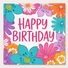 Pretty Petals Birthday Lunch Napkins