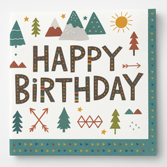 Wilderness "Happy Birthday" Paper Lunch Napkins - 16 Pack