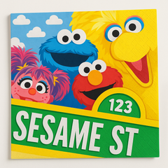 Sesame Street Birthday Lunch Napkins - 16-Pack