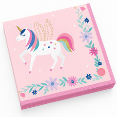 Enchanted Unicorn Birthday Lunch Napkins - 16 Count