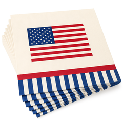 Stars and Stripes Patriotic Lunch Napkins