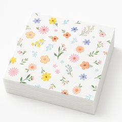 Springtime Blooms Luncheon Napkins - 6.5 In. x 6.5 In. - 16 Pack