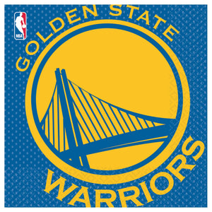Golden State Warriors Lunch Napkins - 6.5 In. x 6.5 In. - 16 Pack