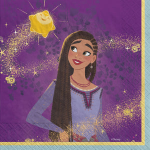 Disney Wish Asha Lunch Napkins - 6.5 In. x 6.5 In. - 16 Pack