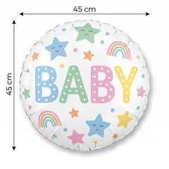 Colorful Foil Baby Mylar Balloon - 18in
