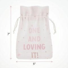 "One and Loving It" First Birthday Fabric Favour Pouch
