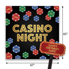 Roll the Dice Casino Photo Booth Backdrop Kit