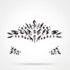 Silver Self-Adhesive Face Jewels - 1.5" x 4.5"