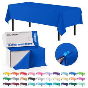 54 In. x 100 Ft. Cut To Size Table Roll | Dark Blue