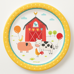 Barnyard Friends 7" Round Paper Plates