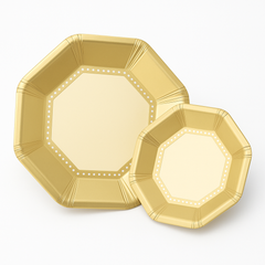 Vanilla Cream Premium 10" Octagon Paper Plates - Multipack