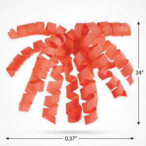 Neon Orange Grosgrain Curly Gift Bow