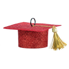 Graduation Felt Cap Balloon Weight - Red