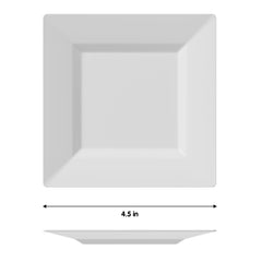 4.5 In. White Square Plates | 600 Count