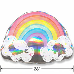Magical Rainbow Foil Super Shape Balloon