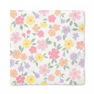 Springtime Blooms Luncheon Napkins - 6.5 In. x 6.5 In. - 16 Pack