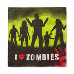 Beware Zombies Halloween Luncheon Napkins - 6.5 In. x 6.5 In.
