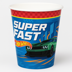 Hot Wheels Paper Cups - 9 oz, 8-Pack for Kids' Birthday Parties