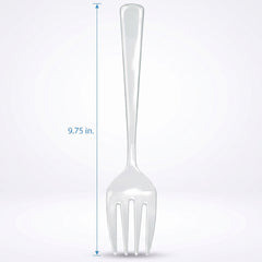 Clear Plastic Serving Forks - 9.75"