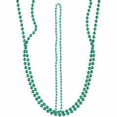 Green Metallic Bead Necklace - 30 In.