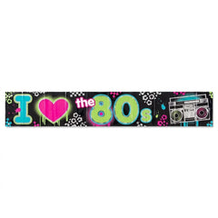 Totally 80s Foil Party Banner - 25 ft