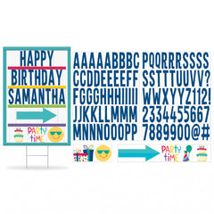 Giant Customizable Marquee "Happy Birthday" Yard Sign