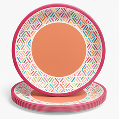 Boho Summer 10.5" Round Printed Paper Plates