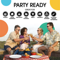 9 In. White Paper Plates | Case of 1000