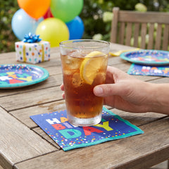 Bold Happy Birthday Beverage Napkins - 5 In. X 5 In.