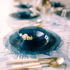 11 In. Sapphire Gemstone Plastic Plates | 120 Count