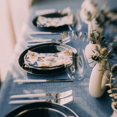 10 In. Navy Classic Design Plates | 10 Count