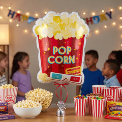 Movie Night Popcorn Shaped Paper Plates, 10.5-Inch, 20-Pack - 10.5 in.