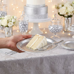 Silver 6.75" Round Paper Plates - Set of 20